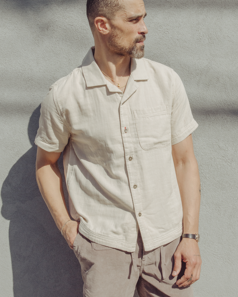 Cliffs Camp Collar Shirt in Summer Cloth