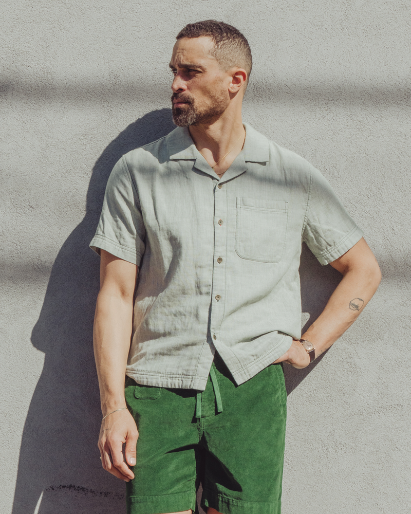 Cliffs Camp Collar Shirt in Summer Cloth
