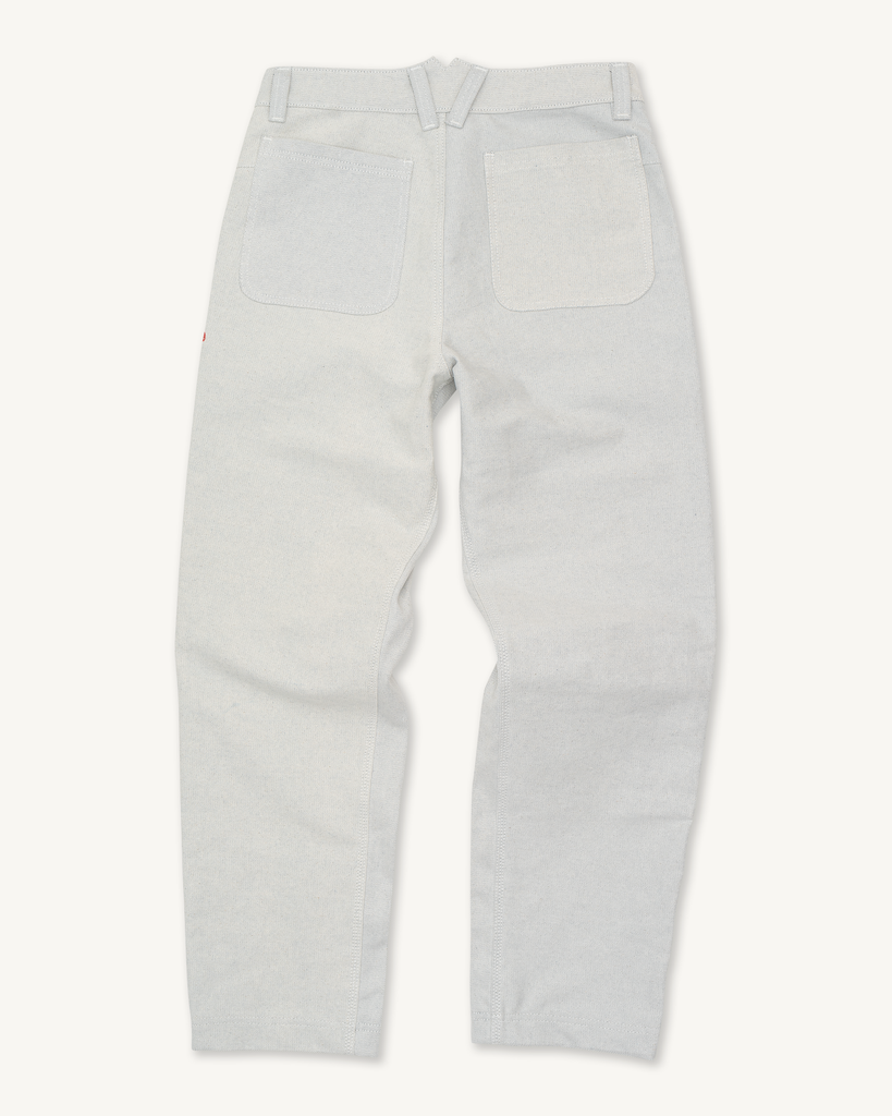 Courier Pant in Post Consumer Denim w/ Patina Brass Shells