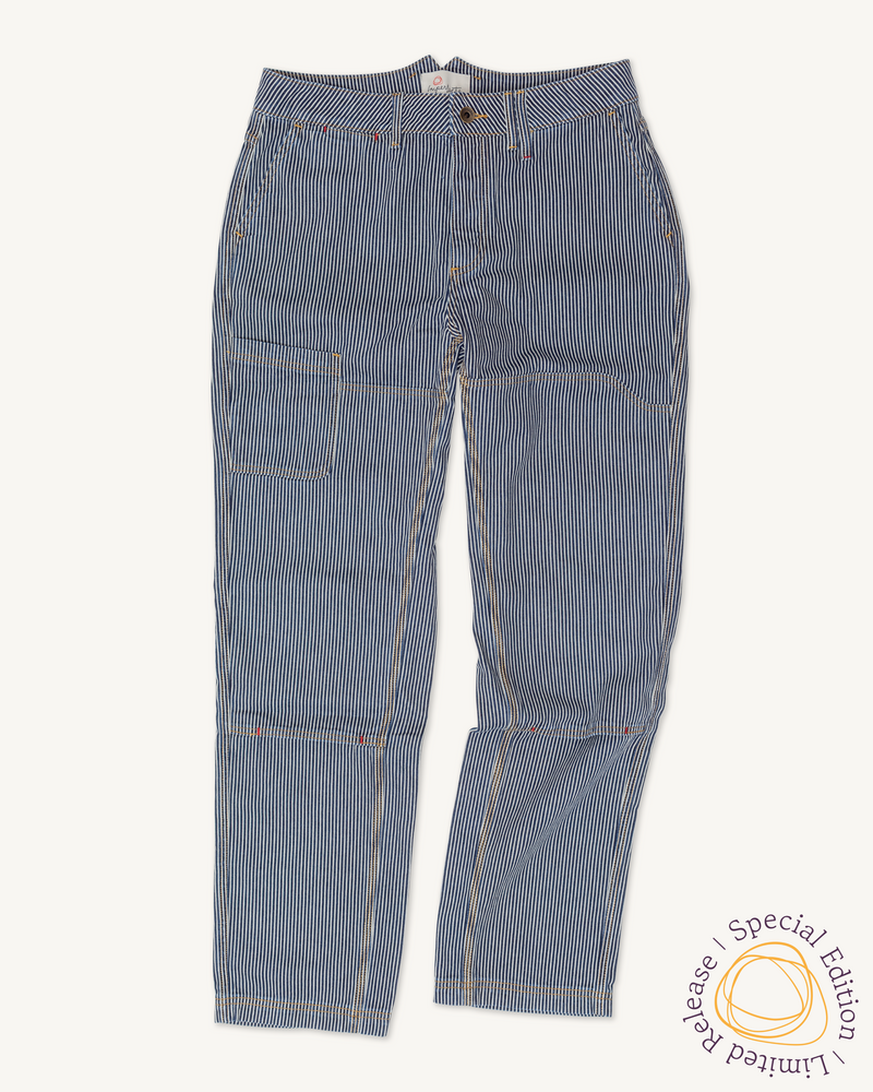 Courier Pant OG Fit in Indigo Hickory Stripe