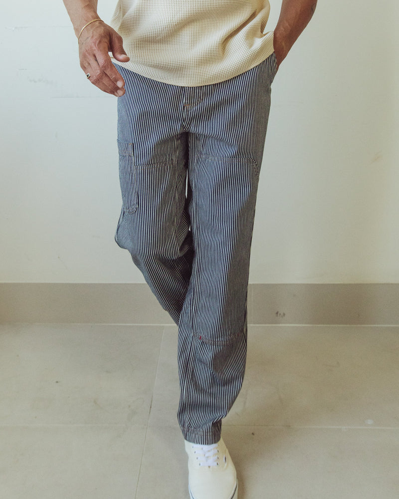 Courier Pant in Indigo Hickory Stripe {Deadstock}