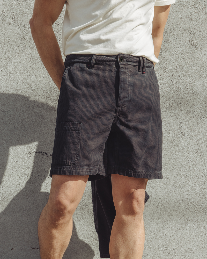 Courier Short in Indigo Hickory Stripe