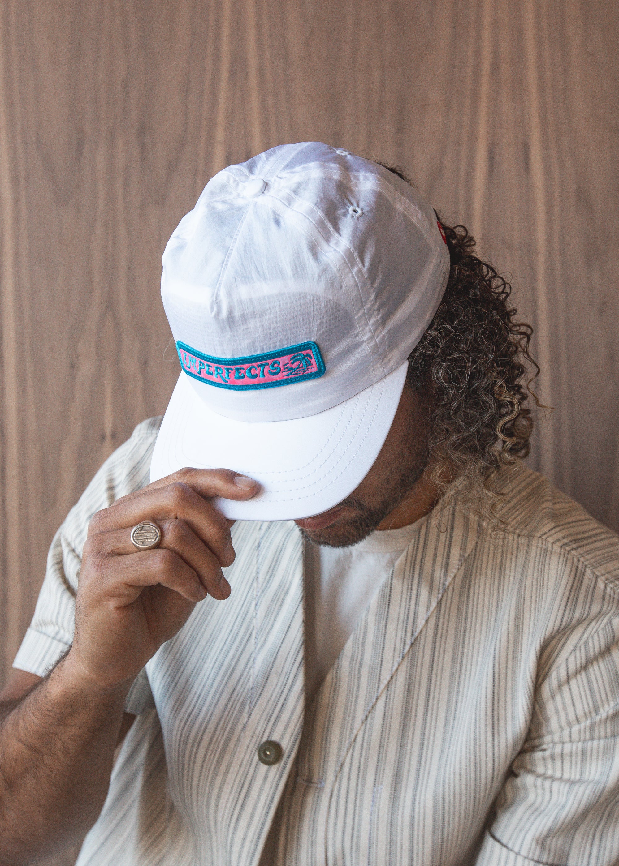 Surf Cap | Aloha Hologram in White Crinkle