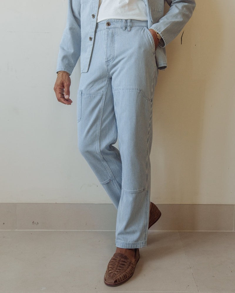 Courier Pant in Indigo Hickory Stripe {Deadstock}
