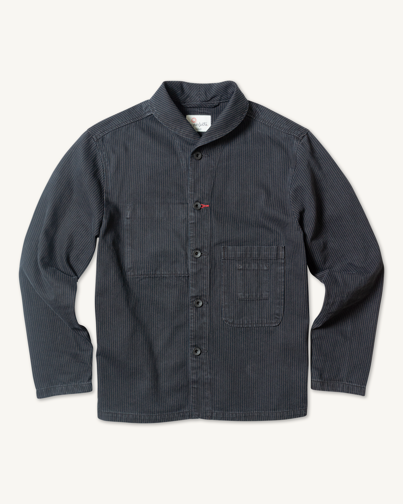 Shepherds Shirt in Indigo Hickory Stripe