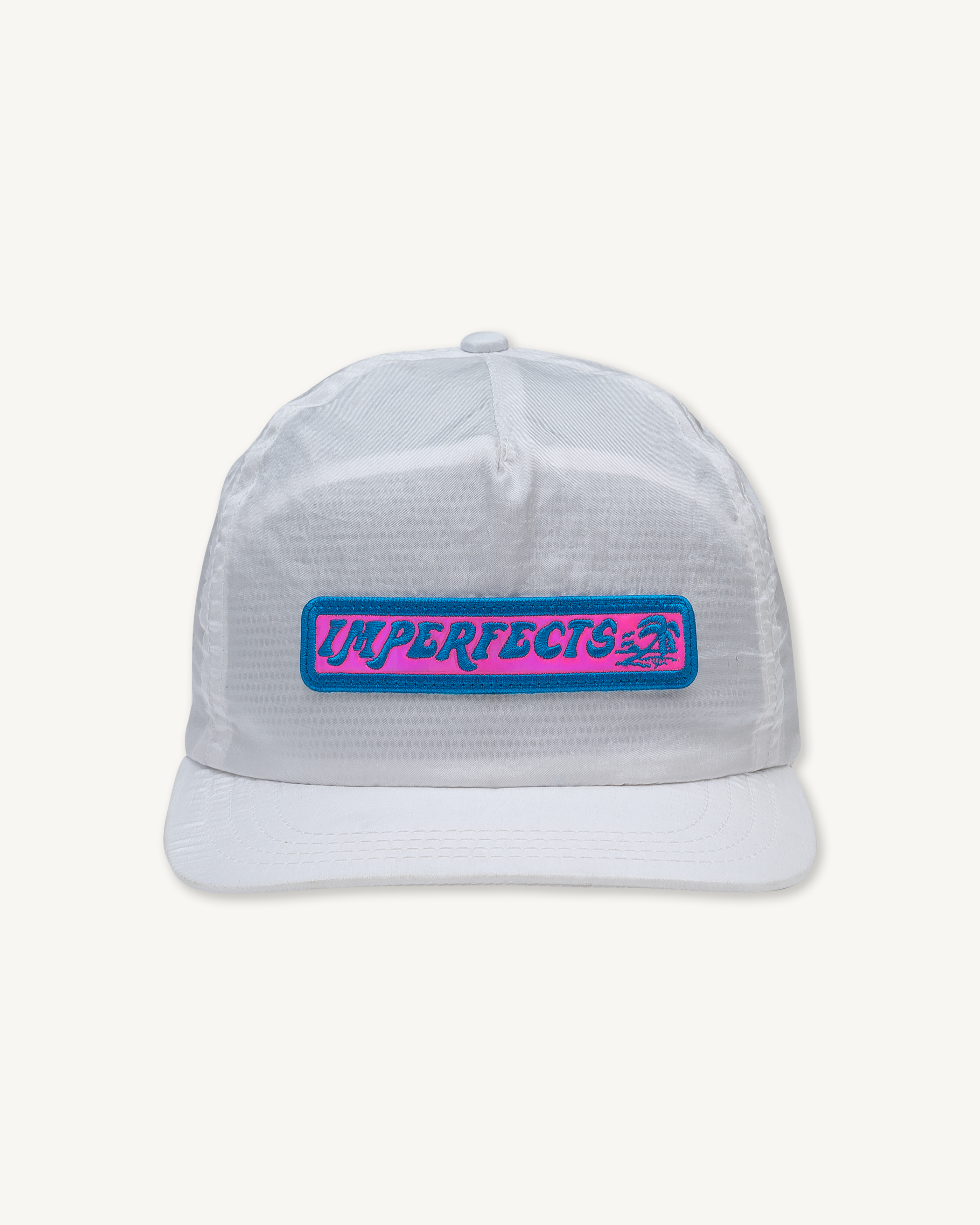 Surf Cap | Aloha Hologram in White Crinkle
