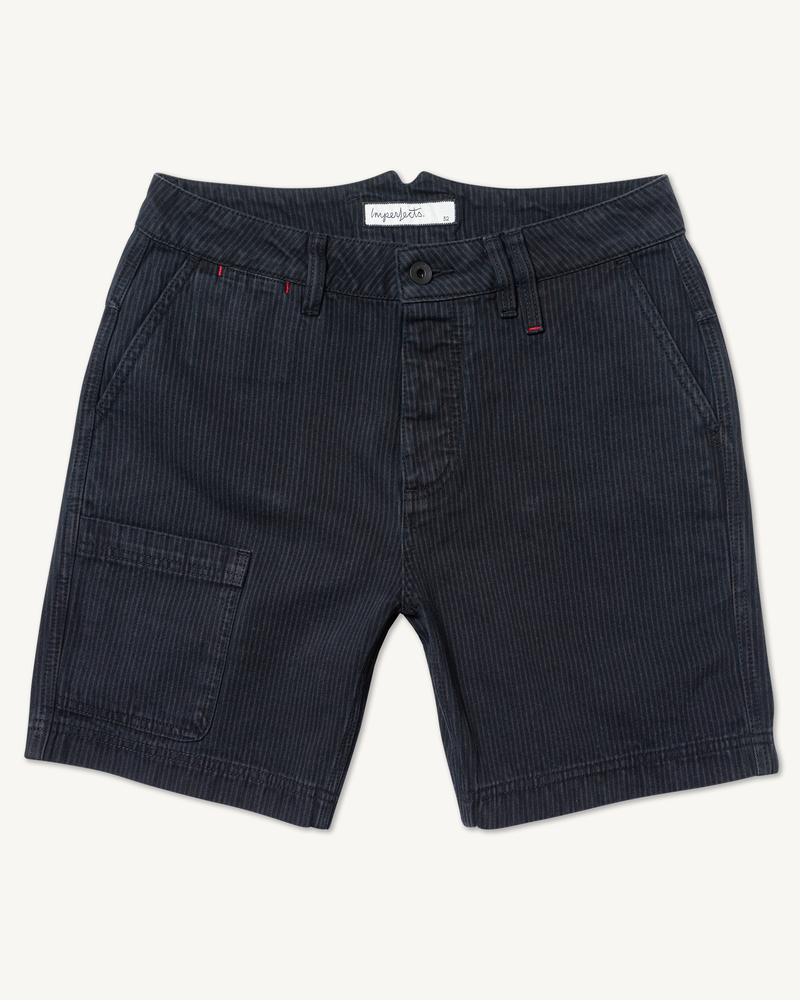 Courier Short in Indigo Hickory Stripe
