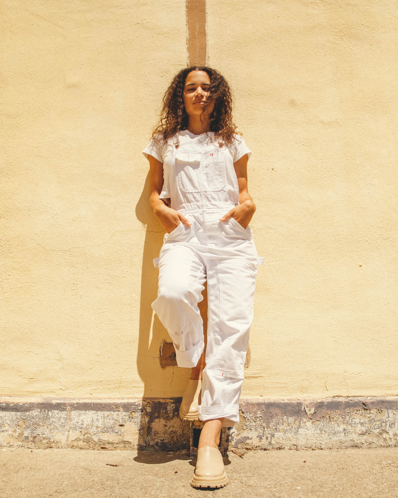 Imperfects - The Imperfects Dungarees in Raw Japanese Canvas - Womens