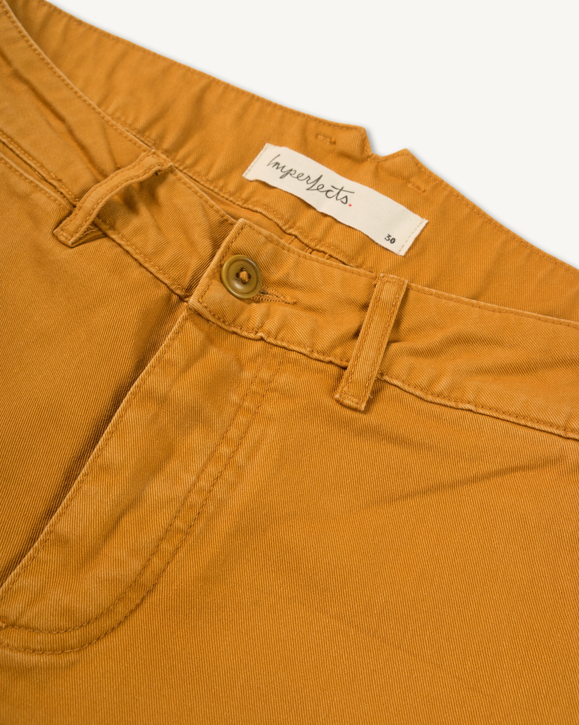 Imperfects - Courier Short in Golden Brown Twill