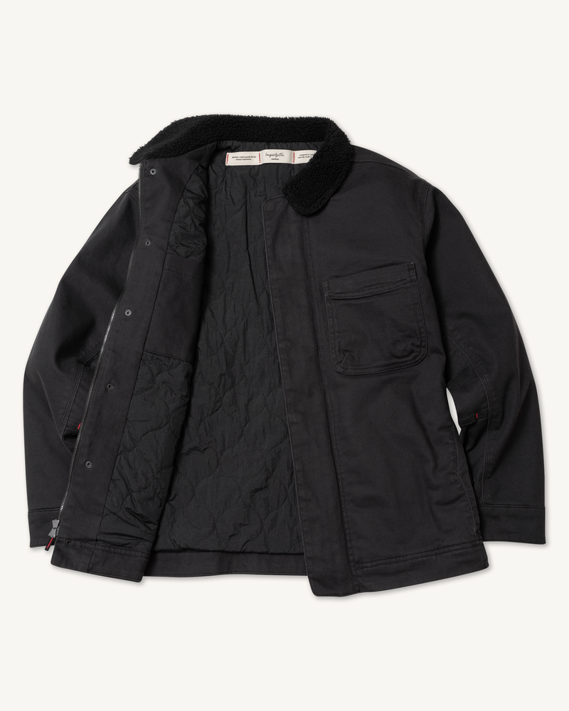 A1 Jacket in Steel Twill & Quilted Nylon