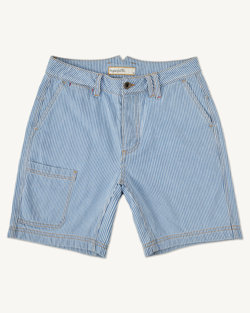Courier Short in Indigo Hickory Stripe