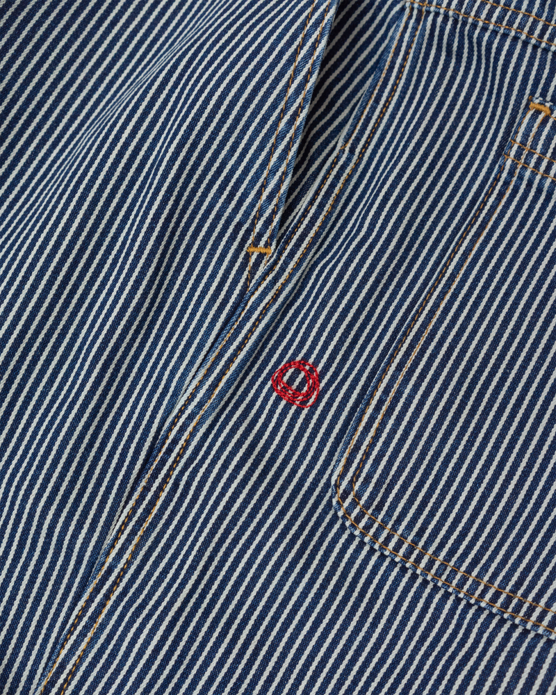 Courier Pant Sharp Fit in Indigo Hickory Stripe