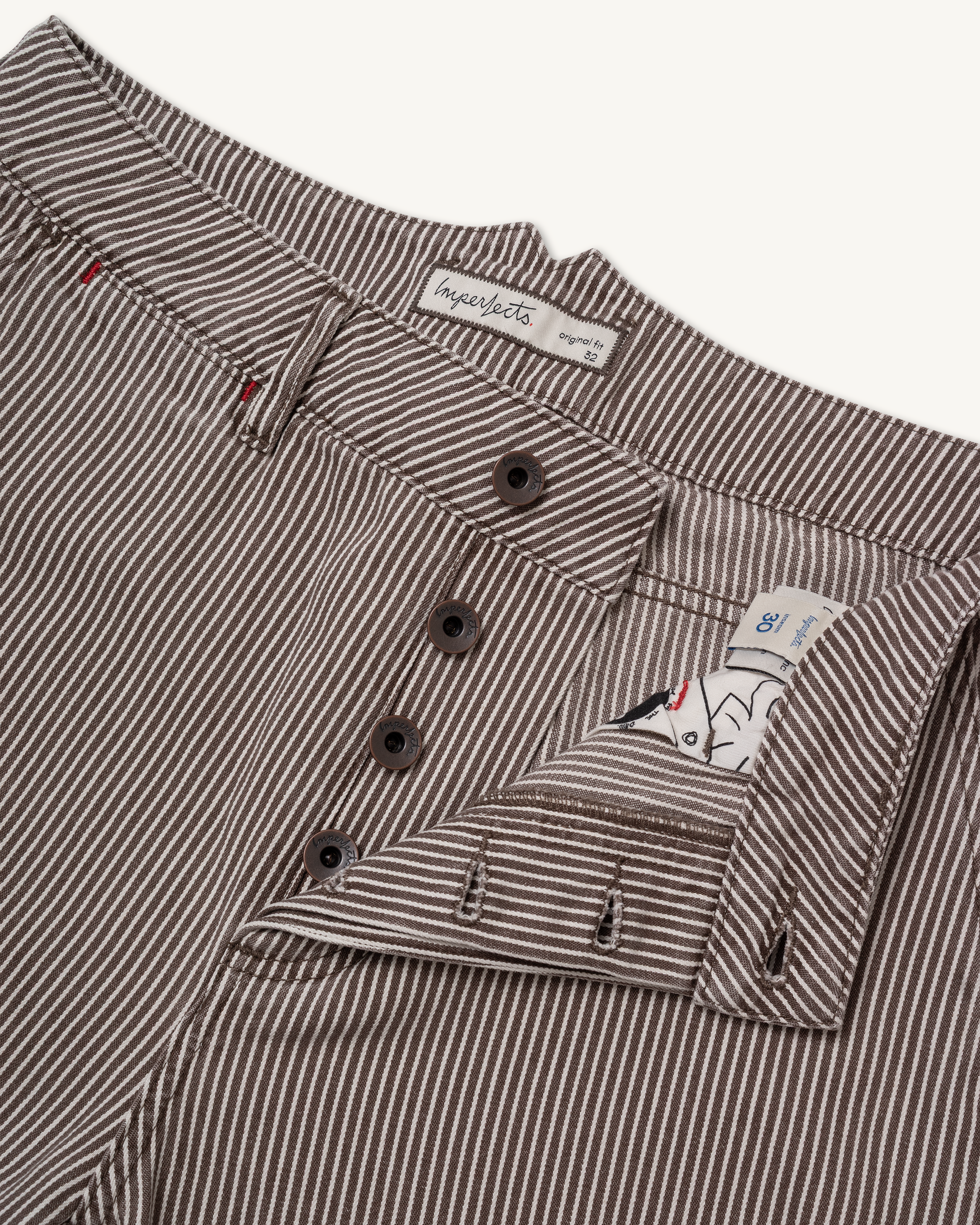 Courier Pant OG Fit in Coyote Hickory Stripe