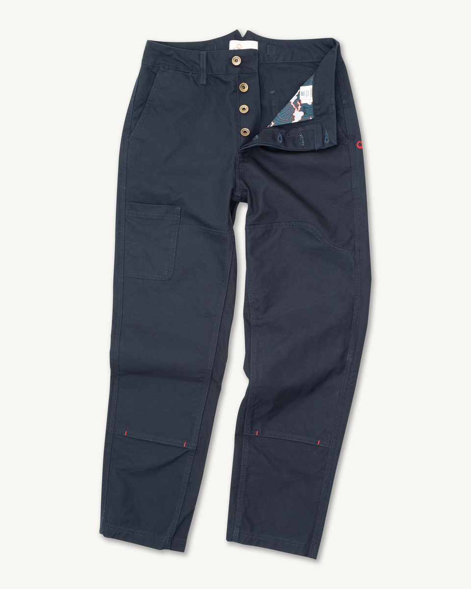 Courier Pant in Rinsed Dark Navy Shipyard Canvas – Imperfects
