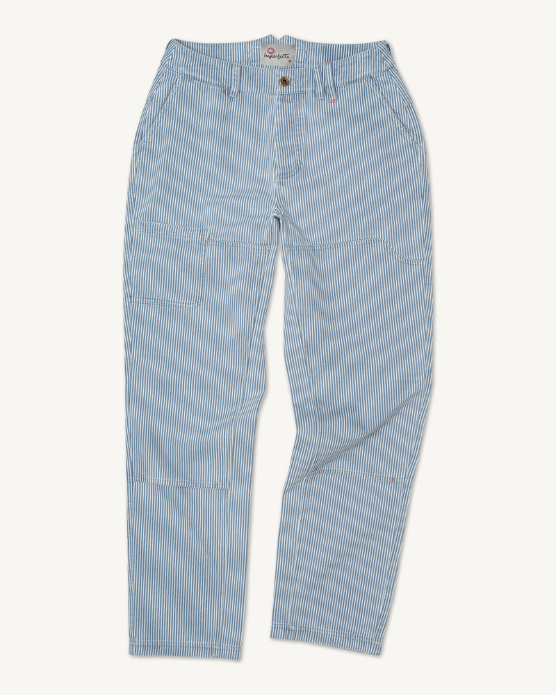Courier Pant in Indigo Hickory Stripe {Deadstock}