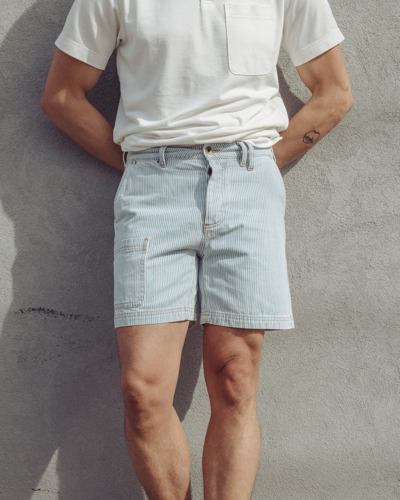 Courier Short in Indigo Hickory Stripe