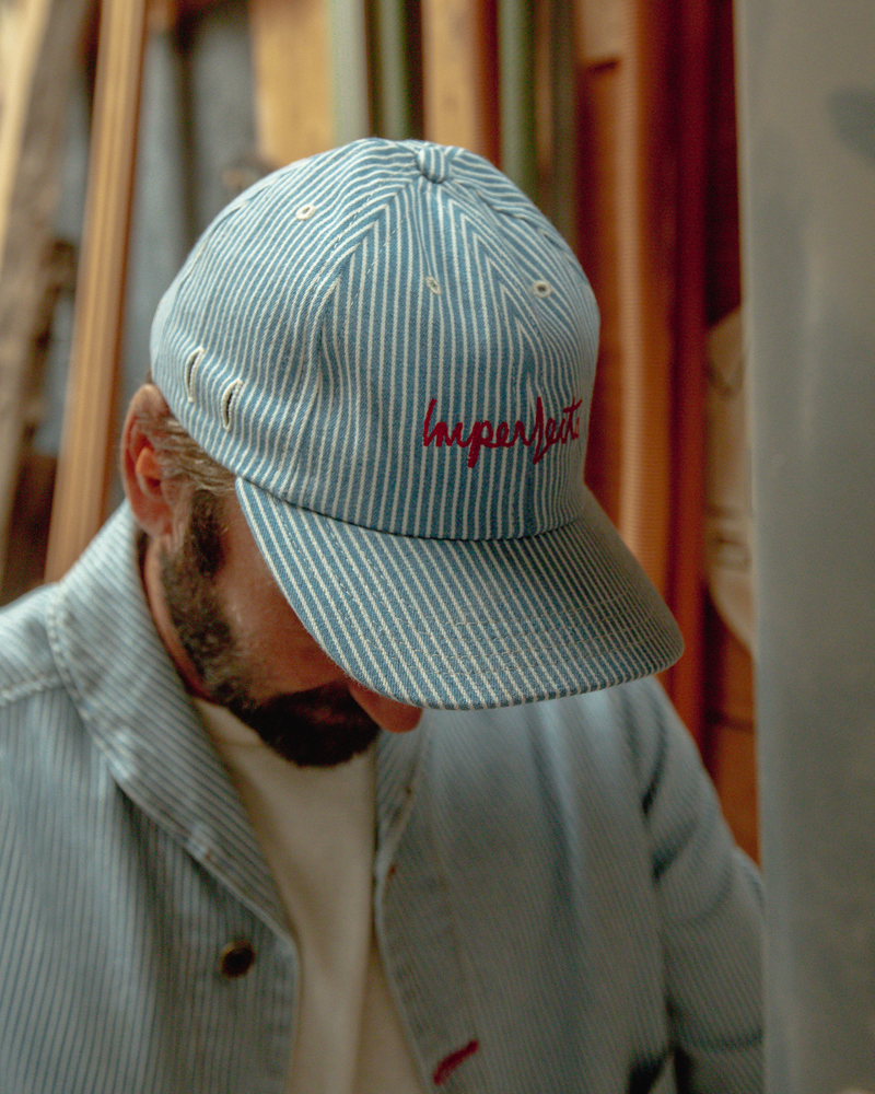 Director's Cap in Indigo Hickory Stripe {USA MADE}