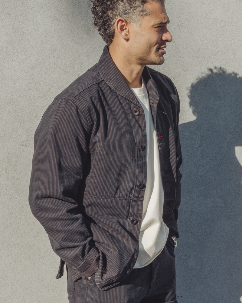 Shepherds Shirt in Indigo Hickory Stripe