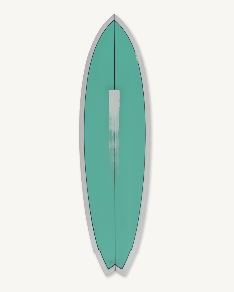 6’4 Fraternal Twin in Turquoise Green Deck Inlay