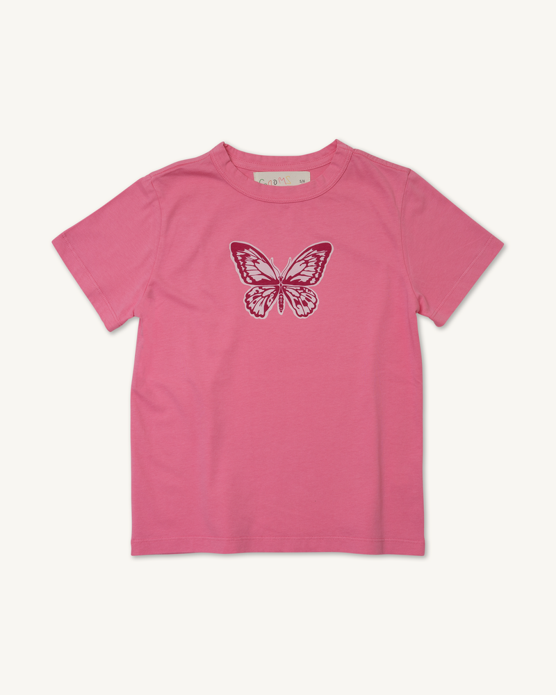 Groms Shop Tee in Beau Pink Monarch