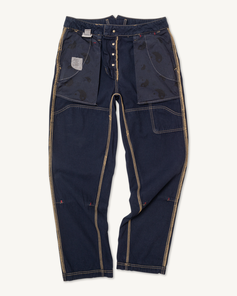 Courier Pant OG Fit in Over-Dyed Hickory Stripe