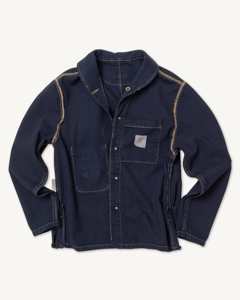Shepherds Shirt in Over-Dyed Hickory Stripe