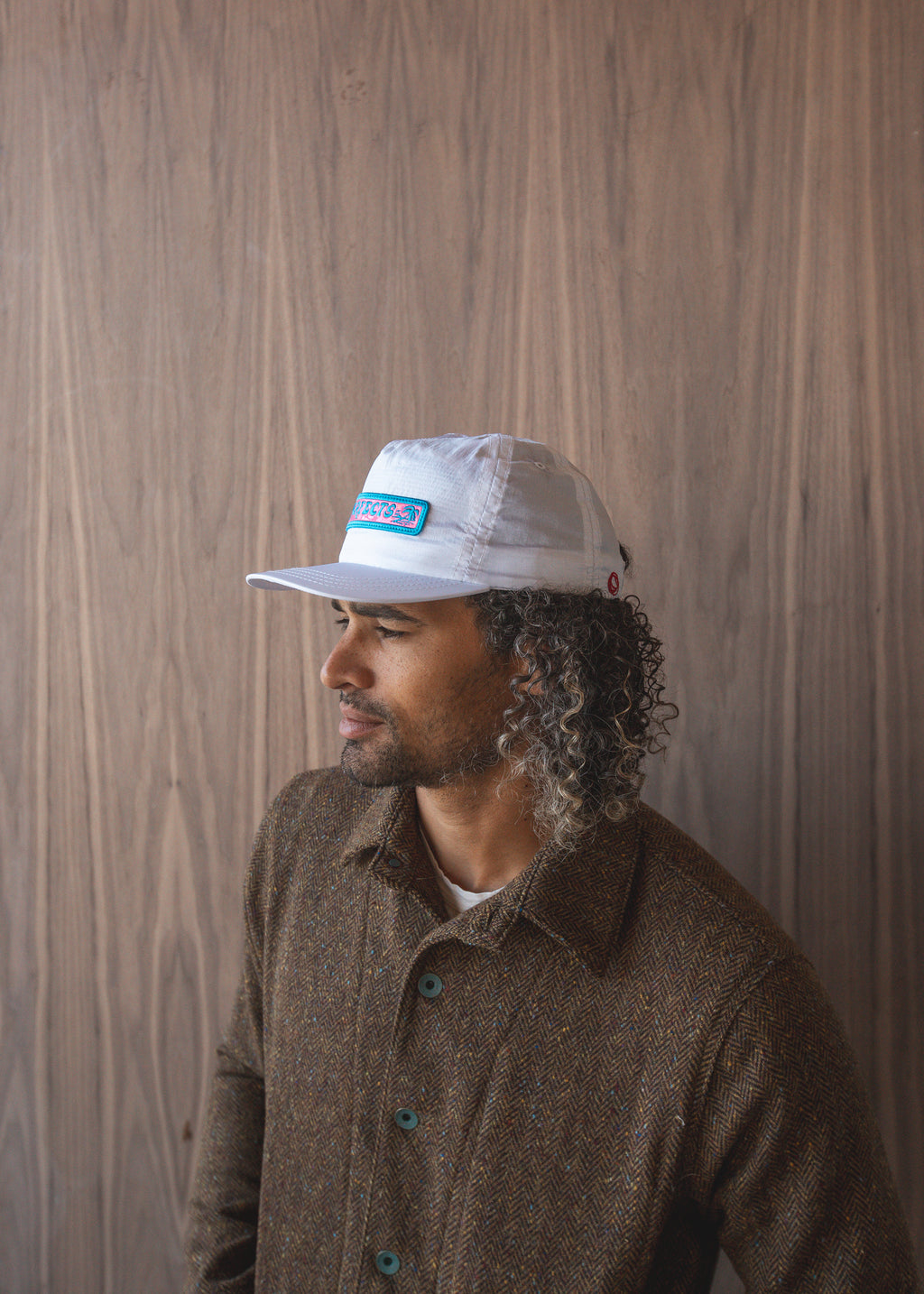 Surf Cap | Aloha Hologram in White Crinkle