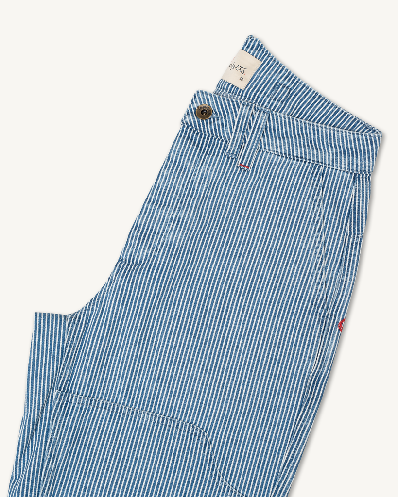 Courier Pant in Indigo Hickory Stripe | Weathered Wash – Imperfects