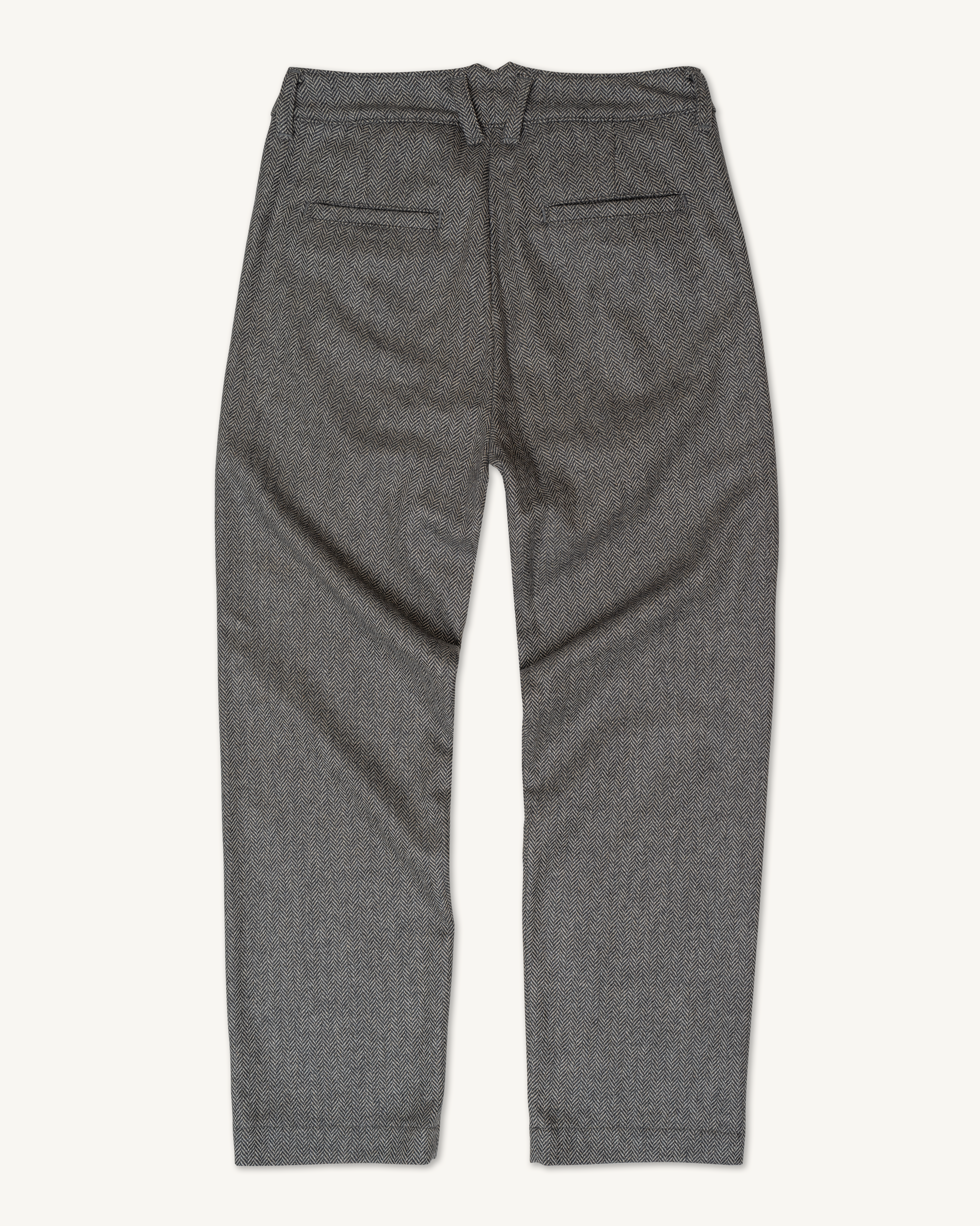 Mr. Lynch's 1201M Trouser in Irish Herringbone & Blue Label Silk