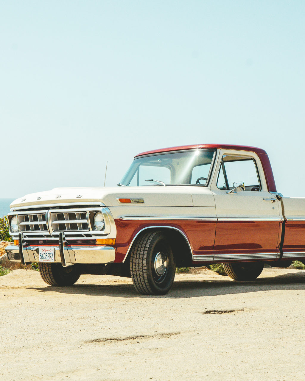 Mr. Lynch's F100 Sport Custom in 1971 Cream & Burgundy A.K.A. The Chief
