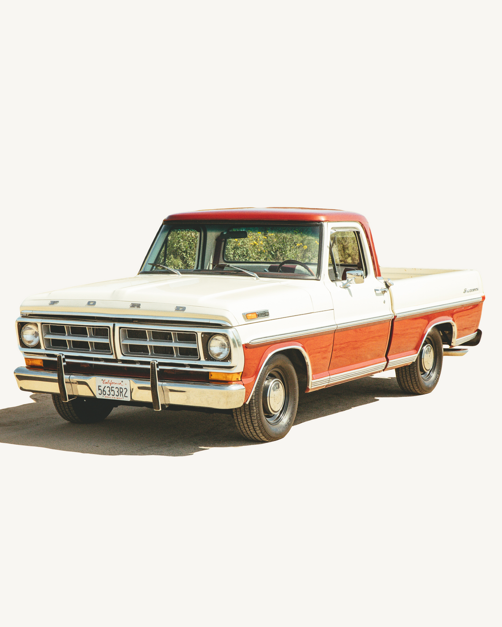 Mr. Lynch's F100 Sport Custom in 1971 Cream & Burgundy A.K.A. The Chief