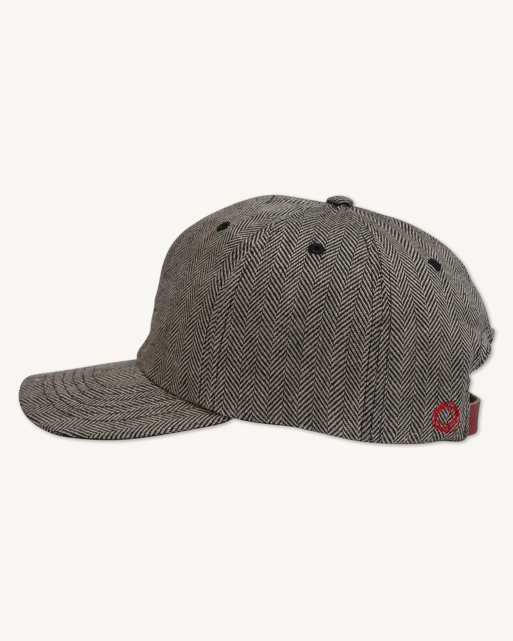 Traveler's Cap in Irish Herringbone & Football Leather