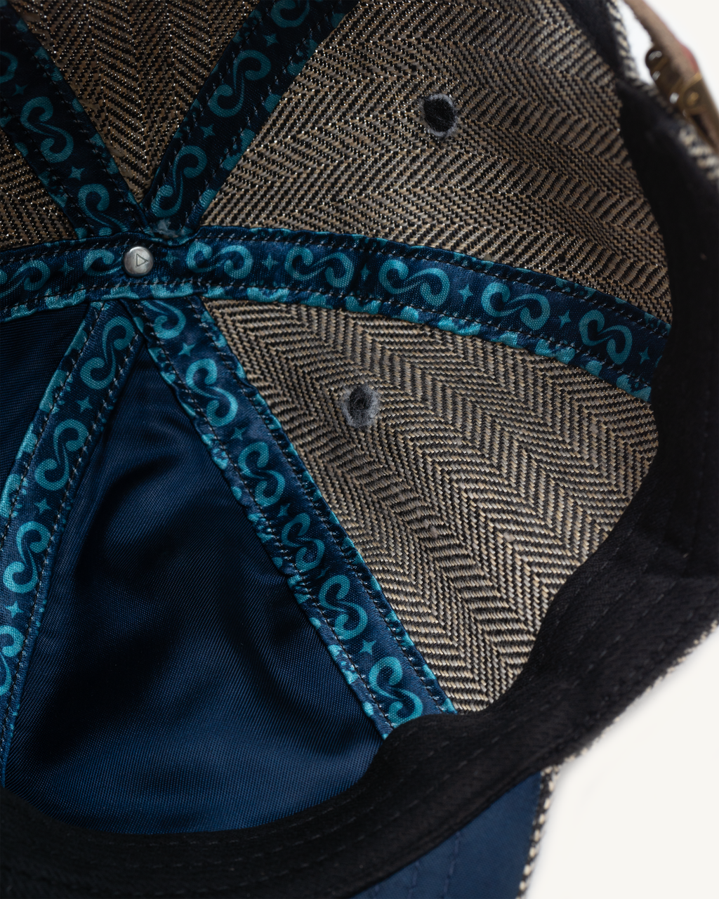 Traveler's Cap in Irish Herringbone & Football Leather