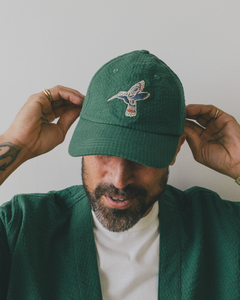 Mr. Lynch's Directors Cap in Summer Seersucker