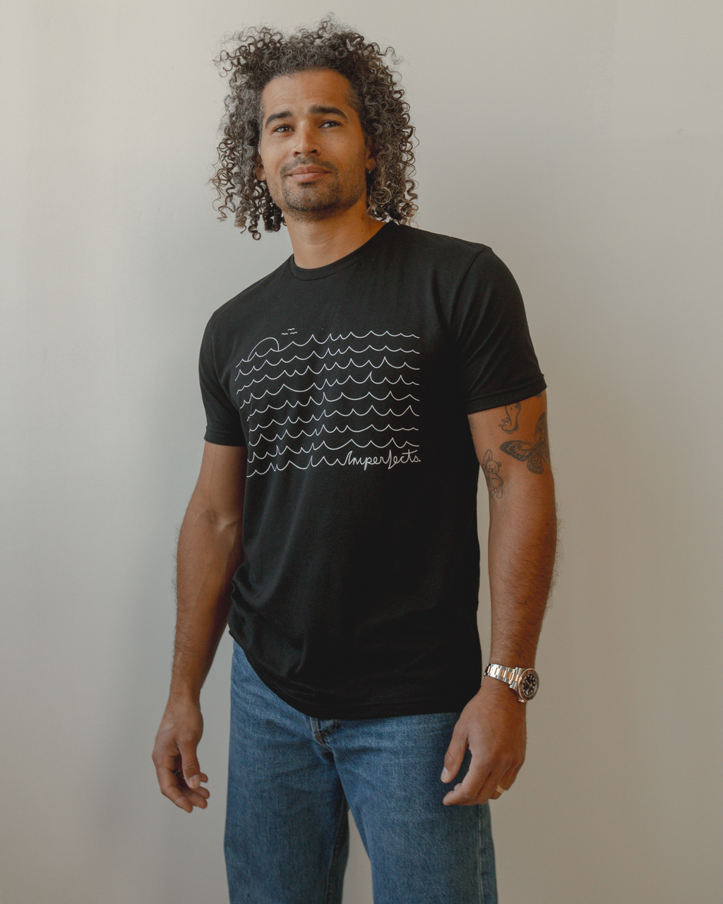 OG Waves Tee in Jet Black