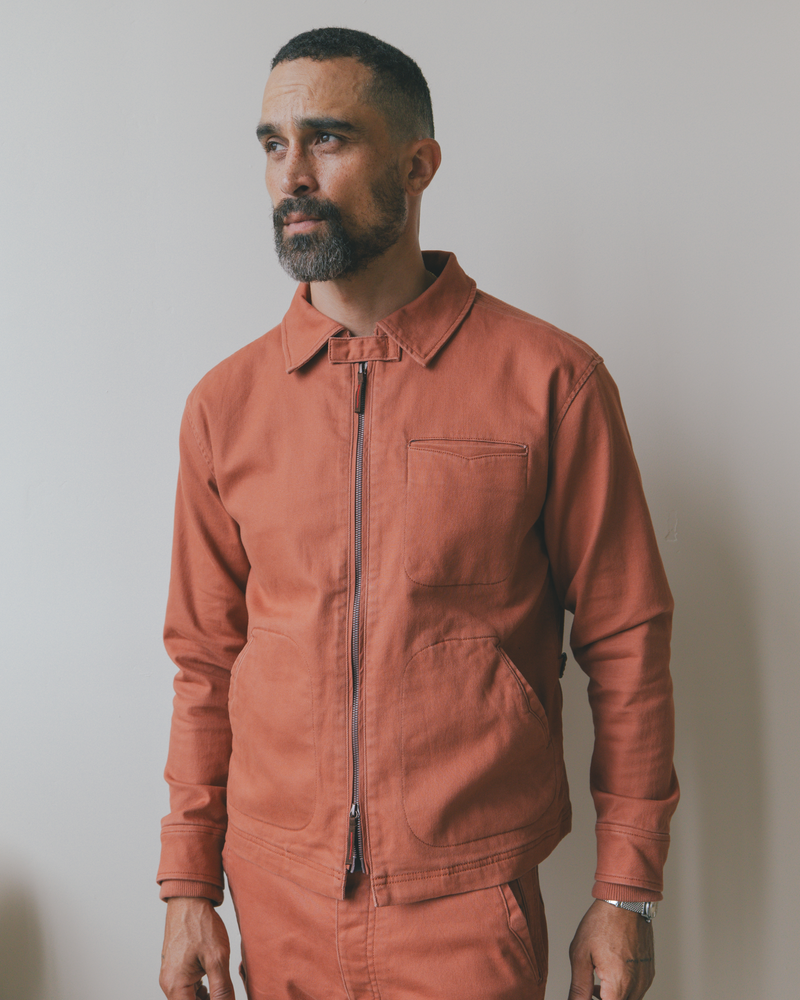 Service Jacket in Steel Twill and Teolai Flannel
