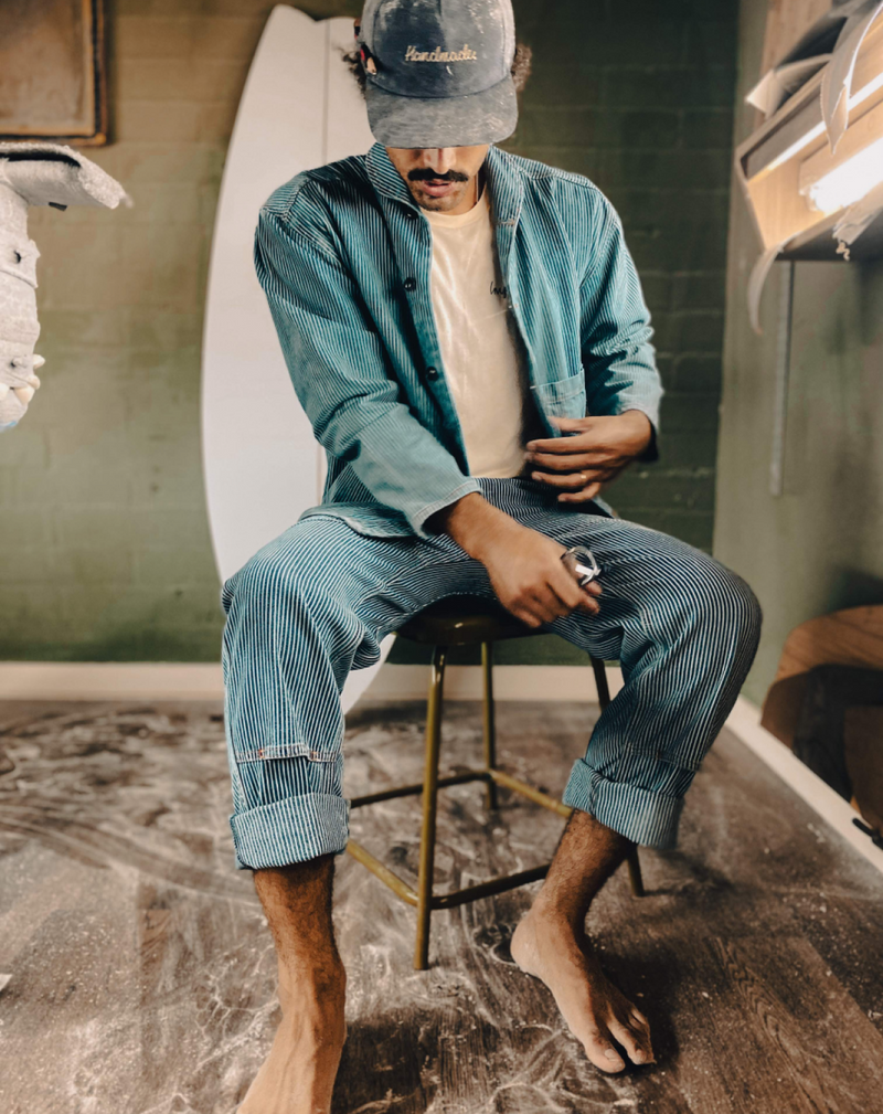 Shepherds Shirt in Indigo Hickory Stripe