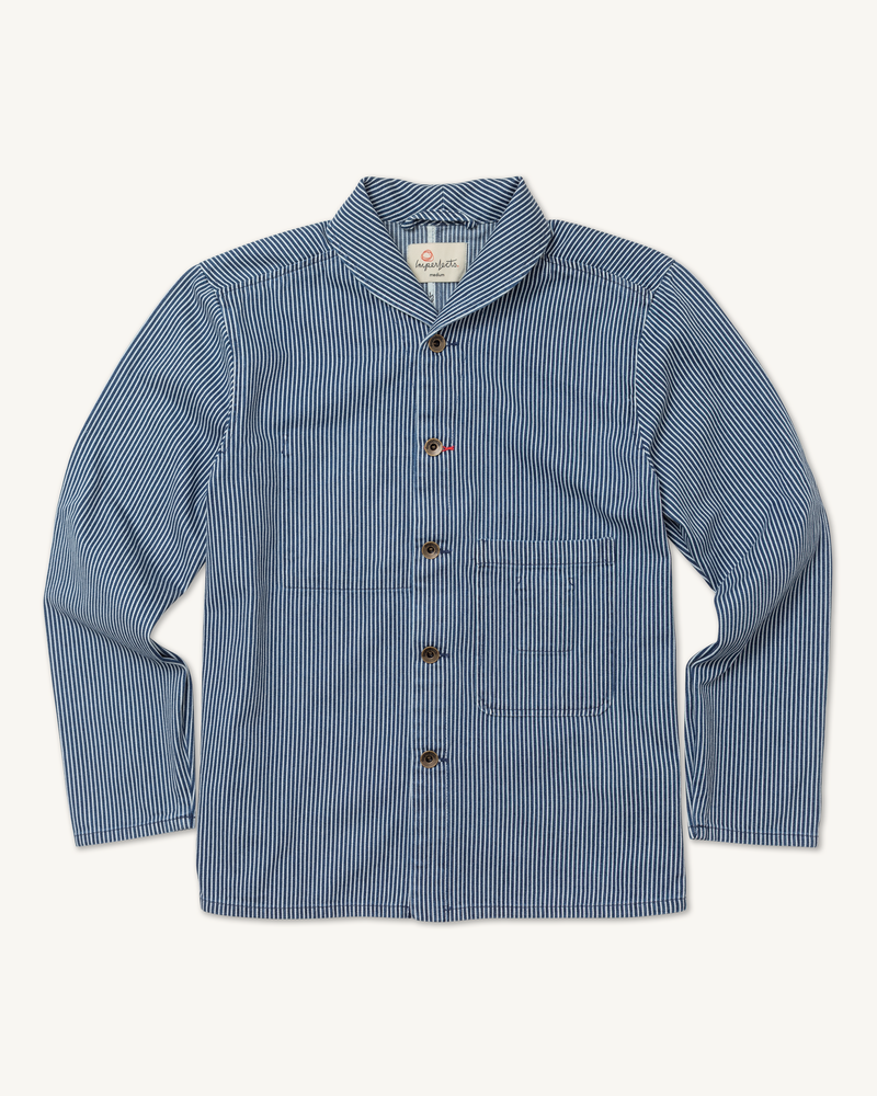 Shepherds Shirt in Indigo Hickory Stripe {Deadstock}