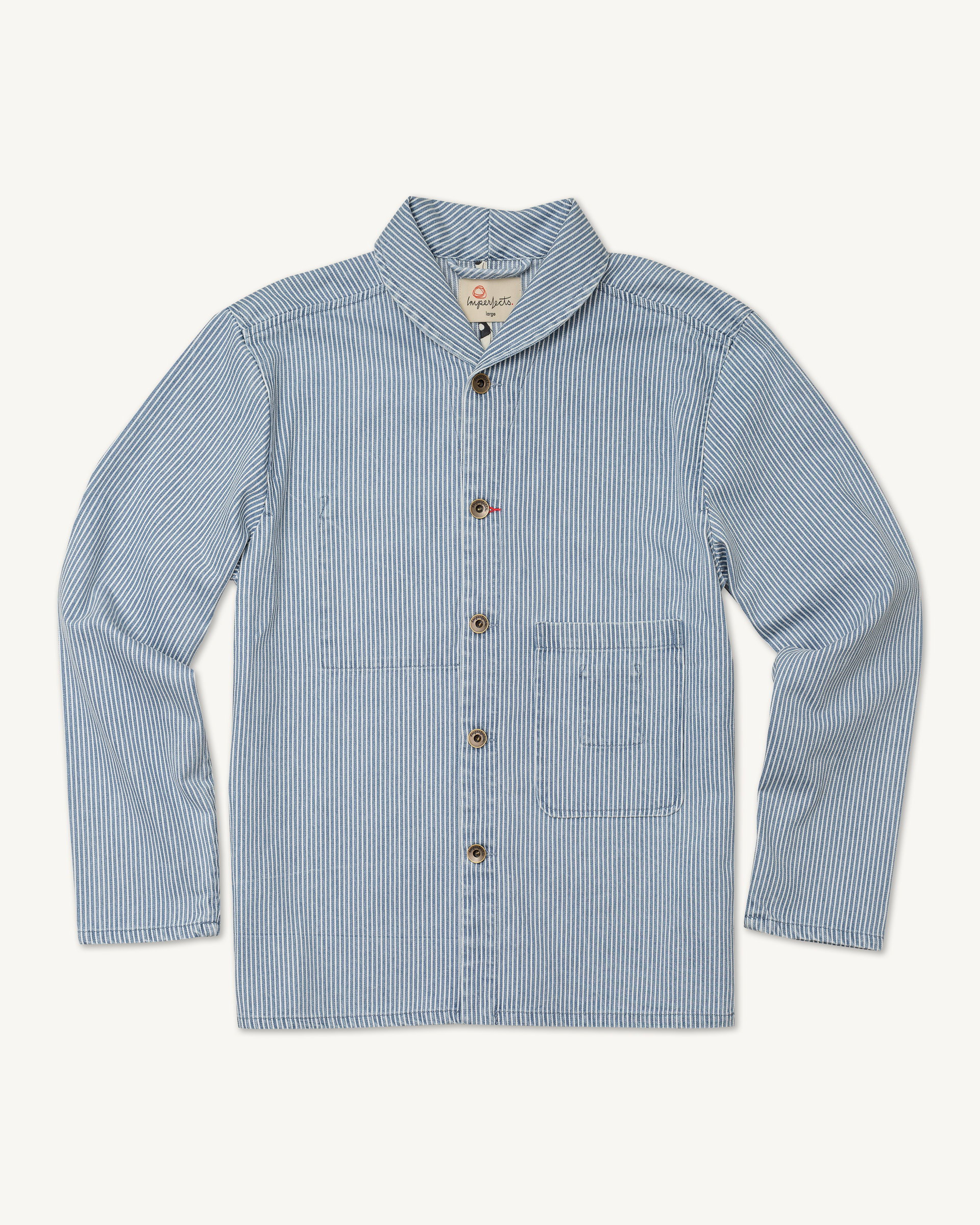 Shepherds Shirt in Indigo Hickory Stripe {Deadstock} – Imperfects