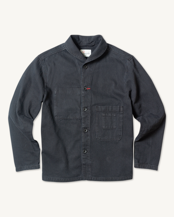 Shepherds Shirt in Indigo Hickory Stripe