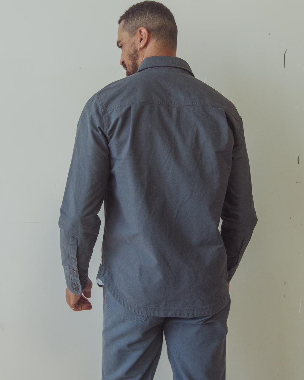 Tradesman Button Down Oxford Cloth Shirt Mens Stratus