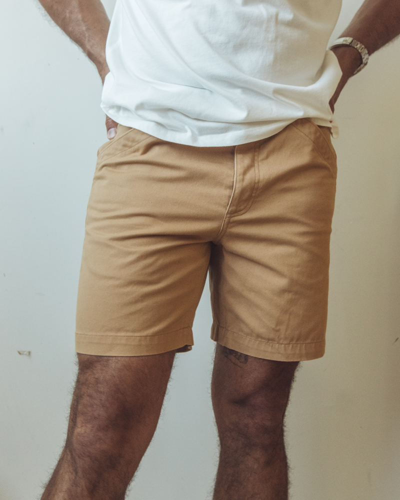 Utility Chino Short in Blasted Twill