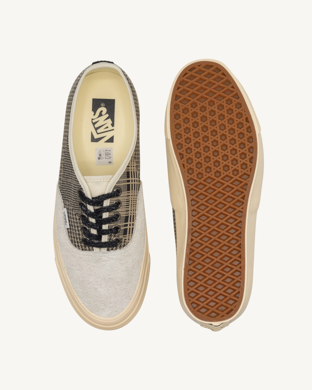 Herringbone White/Brown