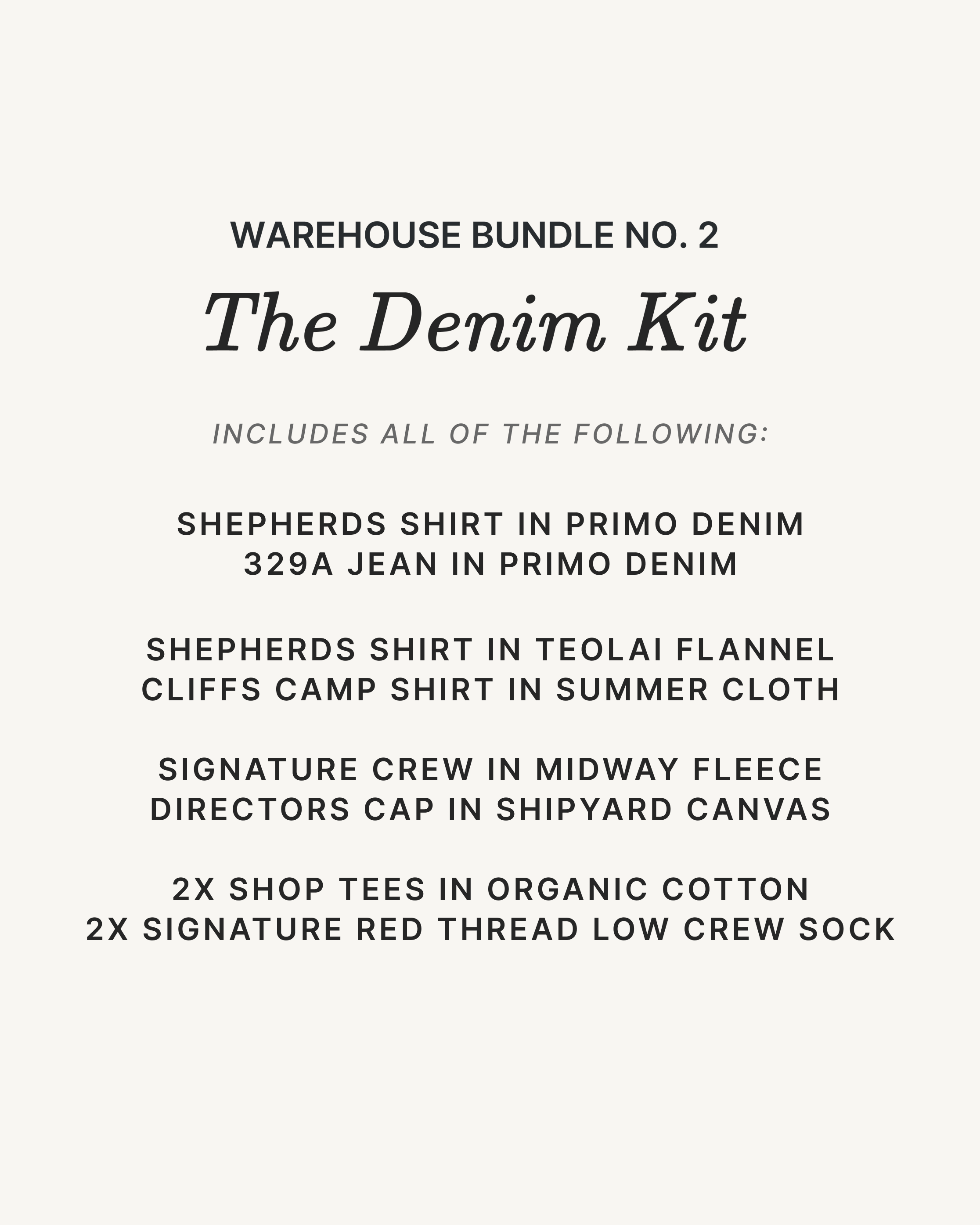 Warehouse Bundle No. 2 – The Denim Kit