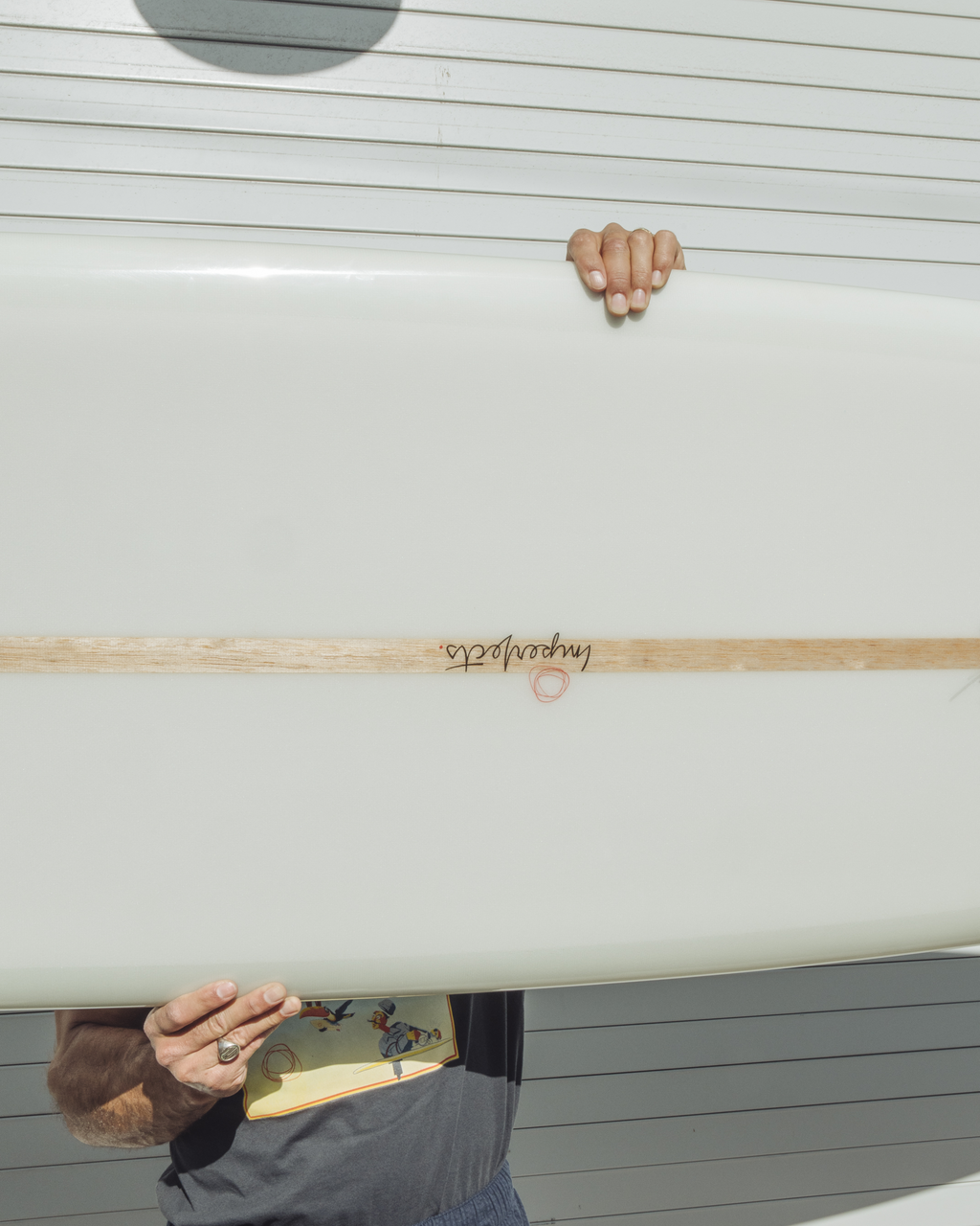 9'7" Madera Noserider in Grey White Balsa | Board #1107