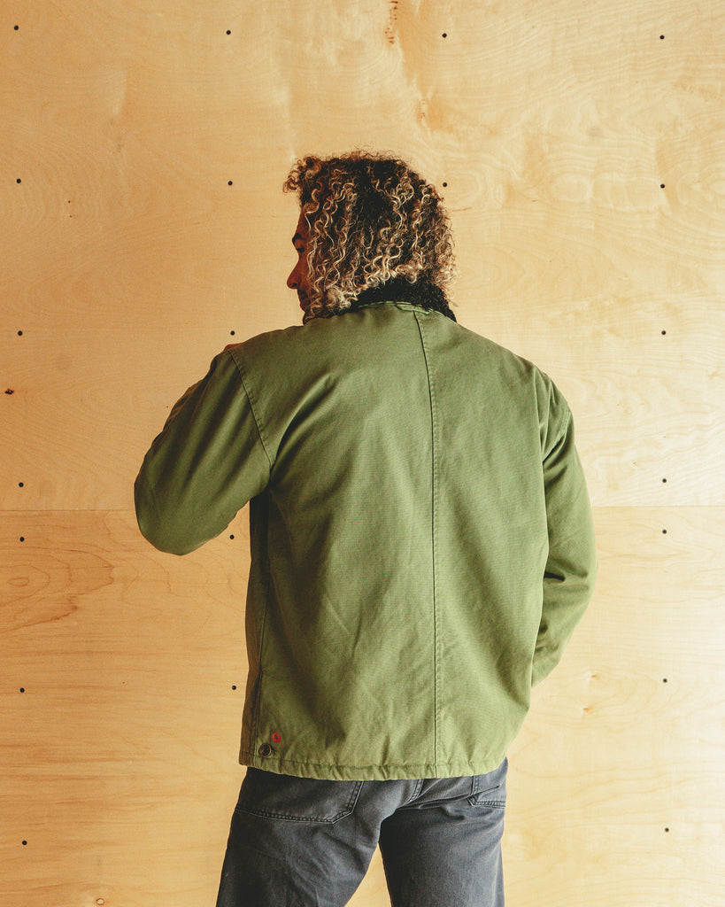 Imperfects - Sherpa Shepherds Shirt in Fatigue Canvas - Mens