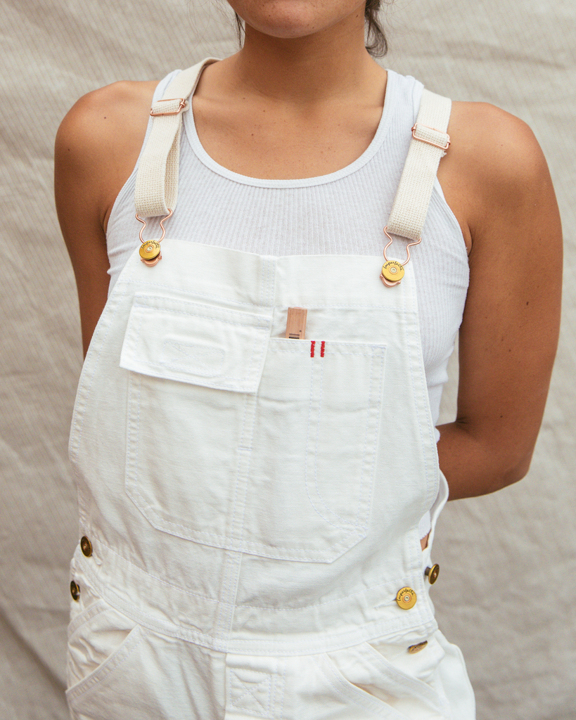Imperfects - The Imperfects Dungarees in Raw Japanese Canvas - Womens
