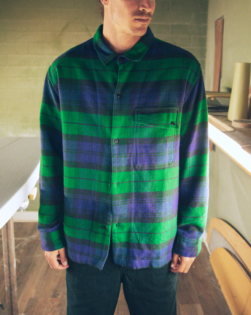Asymm Yoke Flannel Shirt in Imperf Blackwatch_Shirts_Tops_Imperfects