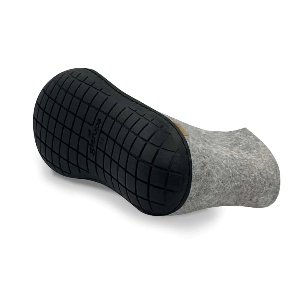 Glerups Shoe with Black Rubber Sole in Black