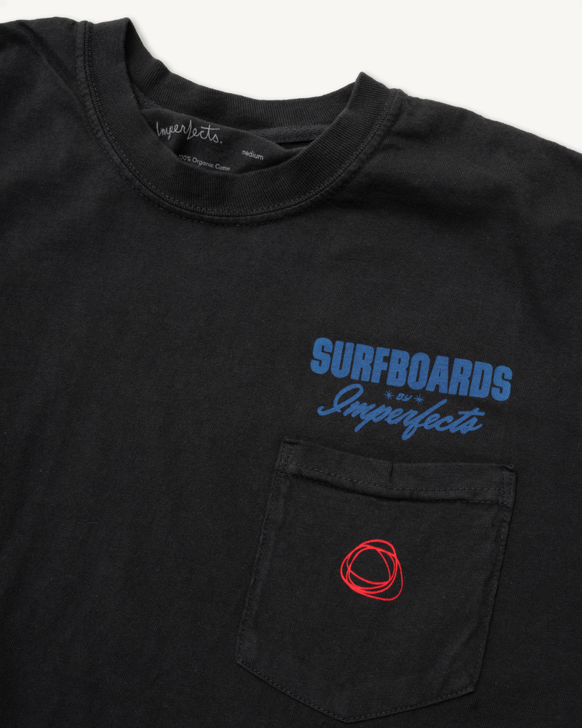 Handmade Tee w/ Pocket in Jet Black-Imperfects-Imperfects